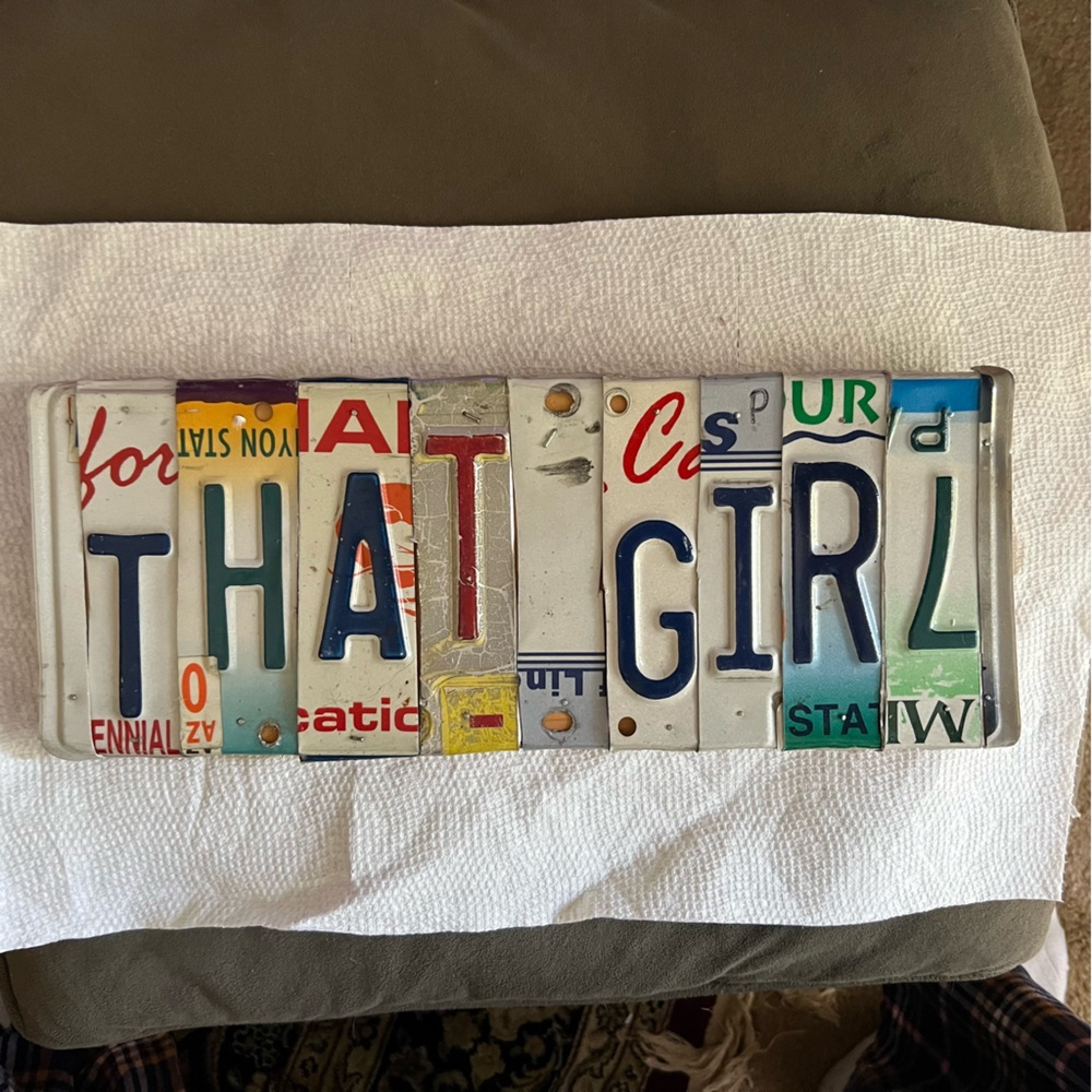 License Plate Art - “That Girl”